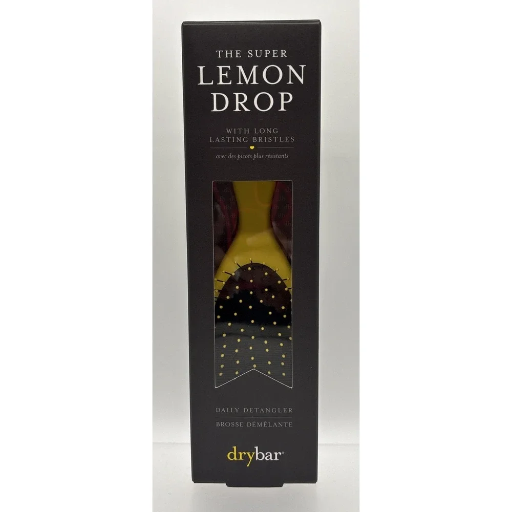 Drybar The Super Lemon Drop Long Lasting Bristles Daily Detangler New In Box